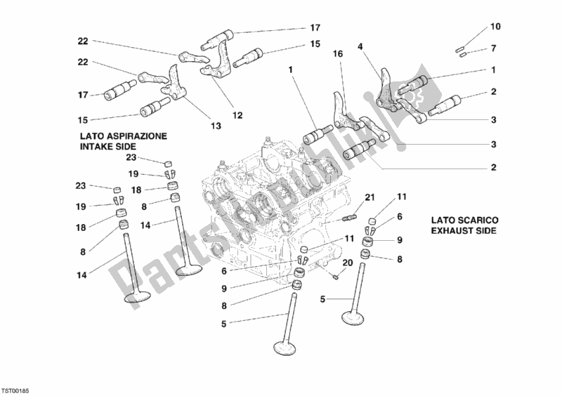 All parts for the Valve of the Ducati Superbike 999 RS 2005